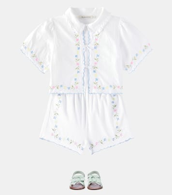 Hermione embroidered cotton shorts | The New Society