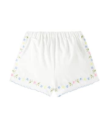 Hermione embroidered cotton shorts | The New Society