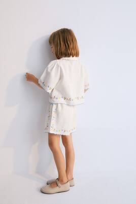 Hermione embroidered cotton shorts | The New Society