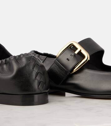 Astaire leather Mary Jane flats | Bottega Veneta