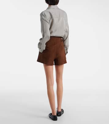 Shorts Lise aus Veloursleder | The Frankie Shop