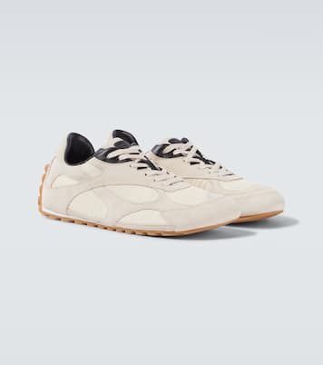 Orbit Flash suede-trimmed sneakers | Bottega Veneta