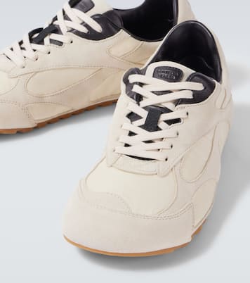 Orbit Flash suede-trimmed sneakers | Bottega Veneta
