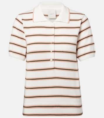 Faustine striped cotton-blend polo shirt | Varley