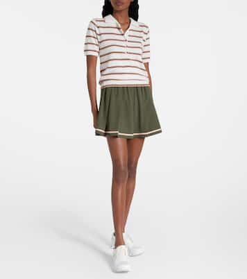 Faustine striped cotton-blend polo shirt | Varley