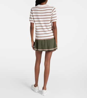 Faustine striped cotton-blend polo shirt | Varley