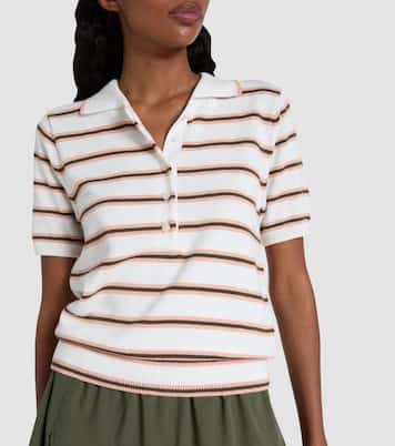 Faustine striped cotton-blend polo shirt | Varley