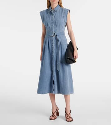 Vestido midi Fuller de denim | Veronica Beard