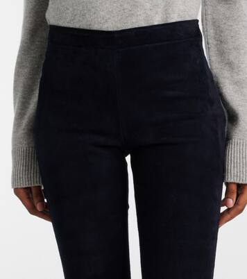 Leggings Carolyn aus Veloursleder | Stouls
