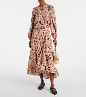 Sabina printed cotton-blend maxi skirt | Ulla Johnson