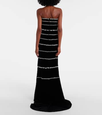 Bustier-Robe Shaula aus Baumwollsamt | Costarellos