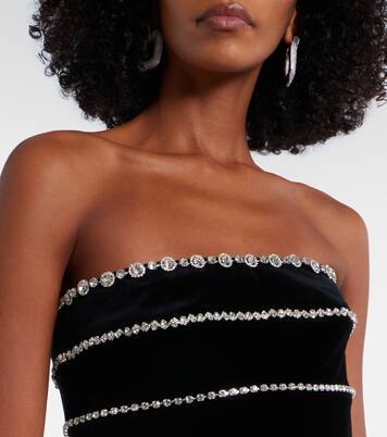 Bustier-Robe Shaula aus Baumwollsamt | Costarellos