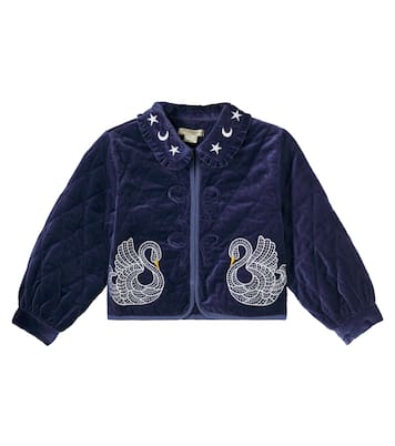 Bestickte Jacke aus Baumwollsamt | Stella McCartney Kids