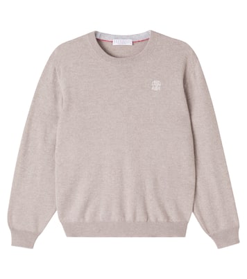 Logo cashmere sweater | Brunello Cucinelli Kids