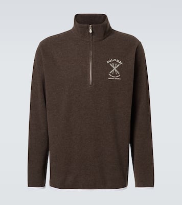 Cashmere-blend half-zip sweater | Brunello Cucinelli