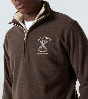 Cashmere-blend half-zip sweater | Brunello Cucinelli