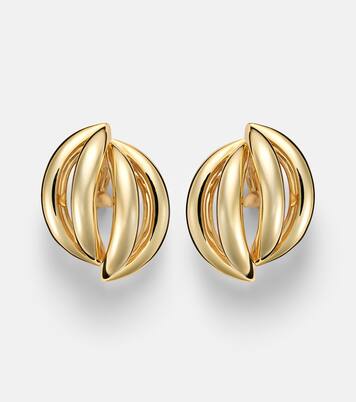Boucles d’oreilles Abstract Line clip-on en plaqué or 10 ct | Jennifer Fisher