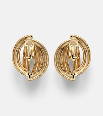 Boucles d’oreilles Abstract Line clip-on en plaqué or 10 ct | Jennifer Fisher