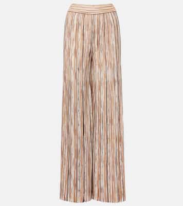 Sequined striped wide-leg pants | Missoni