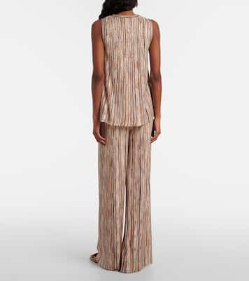 Sequined striped wide-leg pants | Missoni