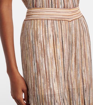Sequined striped wide-leg pants | Missoni