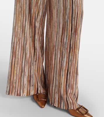Sequined striped wide-leg pants | Missoni