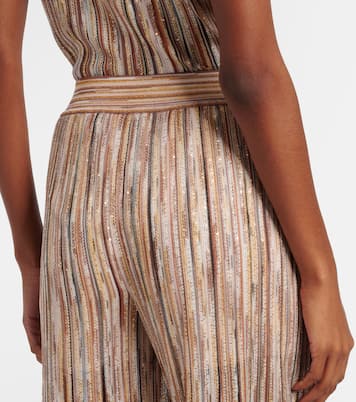 Sequined striped wide-leg pants | Missoni