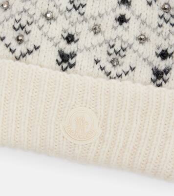 Embellished alpaca and wool-blend beanie | Moncler