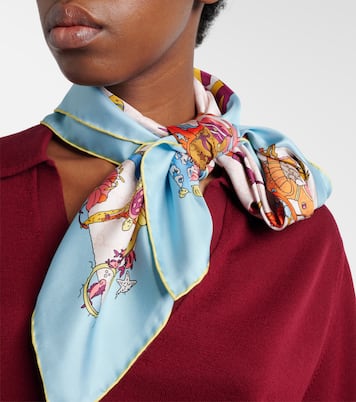 Bedrucktes Tuch GG aus Seiden-Twill | Gucci