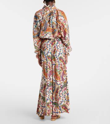 Paisley pleated maxi skirt | Etro