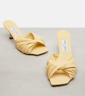 Skye Twist leather mules | Jimmy Choo