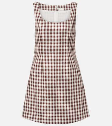 Sadie gingham linen minidress | Posse
