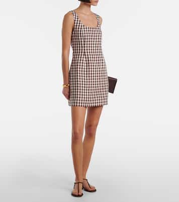 Sadie gingham linen minidress | Posse