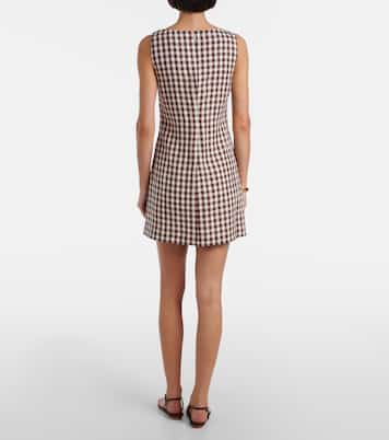 Sadie gingham linen minidress | Posse