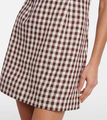 Sadie gingham linen minidress | Posse