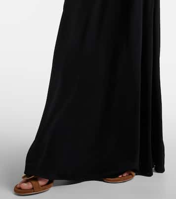 Contour cutout suede-trimmed jersey gown | Christopher Esber