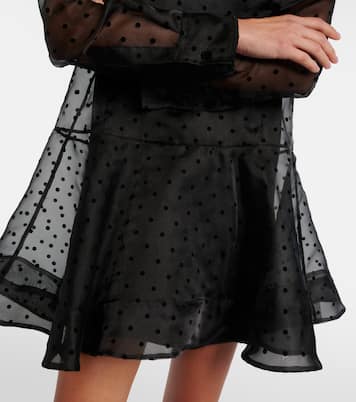 Abito corto in organza a pois | Ganni