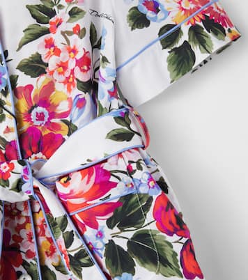 Floral cotton poplin shirt | Dolce&Gabbana Kids