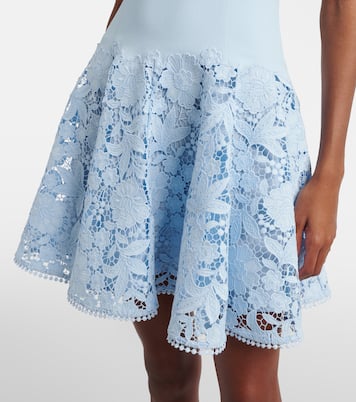 فستان قصير مع تقليم بالدانتيل | Self-Portrait