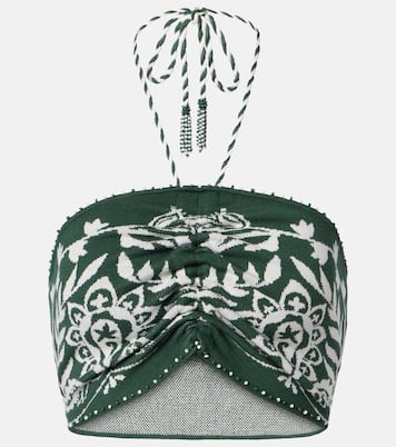 Beaded halterneck crop top | Farm Rio