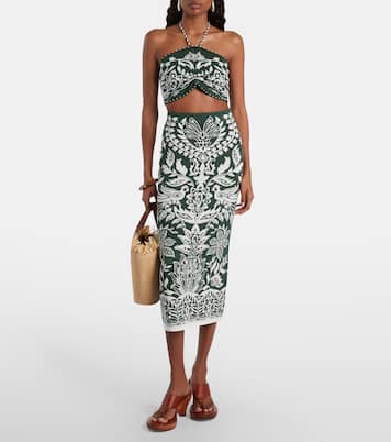 Beaded halterneck crop top | Farm Rio