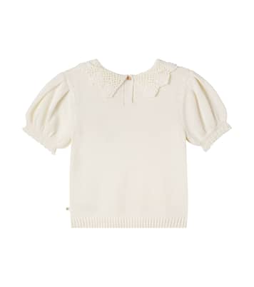 Top Niko aus Baumwolle mit Häkelstrick | Bonton