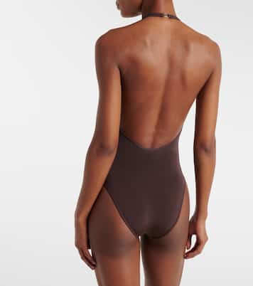 Luna halterneck open-back bodysuit | Zimmermann