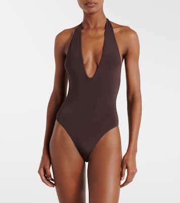 Luna halterneck open-back bodysuit | Zimmermann