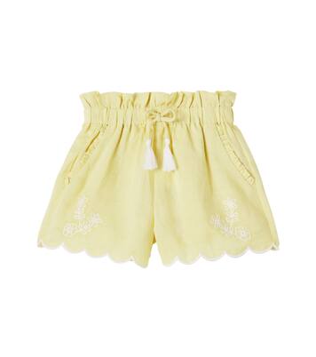 Embroidered ramie shorts | C'era Una Volta