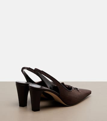 Montbalo raffia slingback pumps | Manolo Blahnik