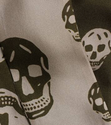 Skull silk twill scarf | McQueen