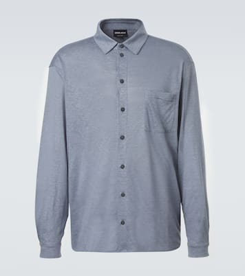 Hemd aus Leinen-Jersey | Giorgio Armani
