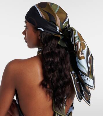 Orchidee silk twill scarf | Pucci
