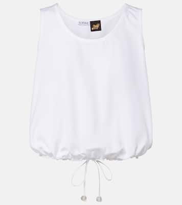 Paula's Ibiza cotton poplin crop top | Loewe